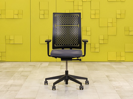 Офисное кресло для персонала на колесах BENE Ткань Серый Австрия_КПТС-150623