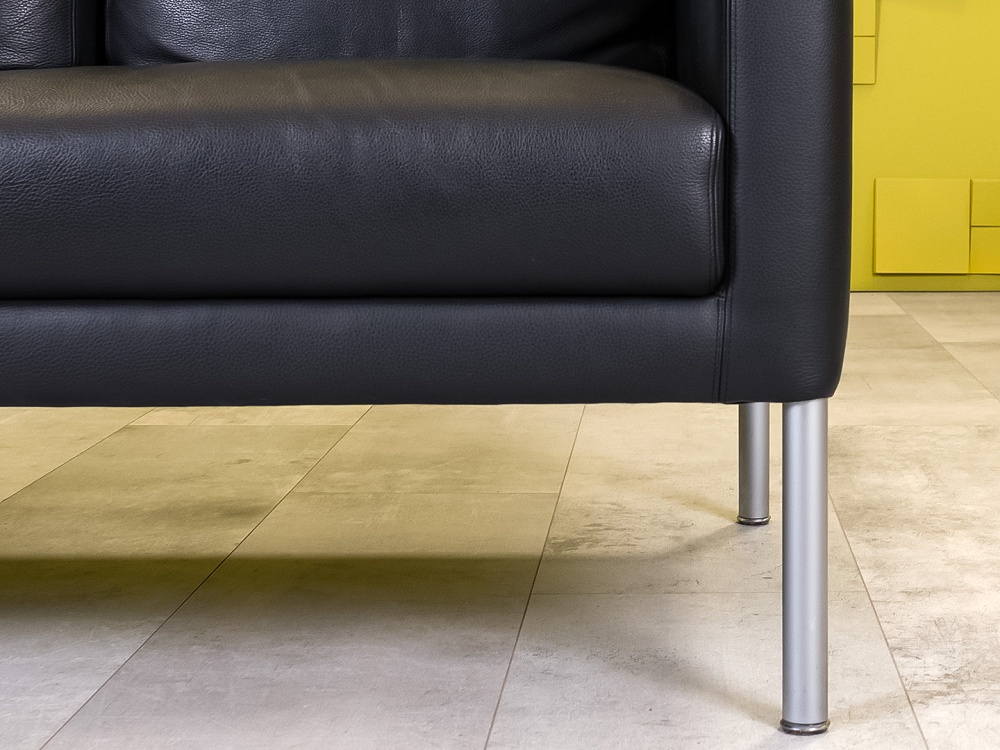 Комплект мягкой мебели WALTER KNOLL 1300x690 Кожа Чёрный Германия_ДНКЧК-190124
