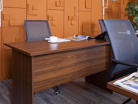 Офисный стол прямой  1 380х680х750 ЛДСП Орех   (СППХ-04074(нов))