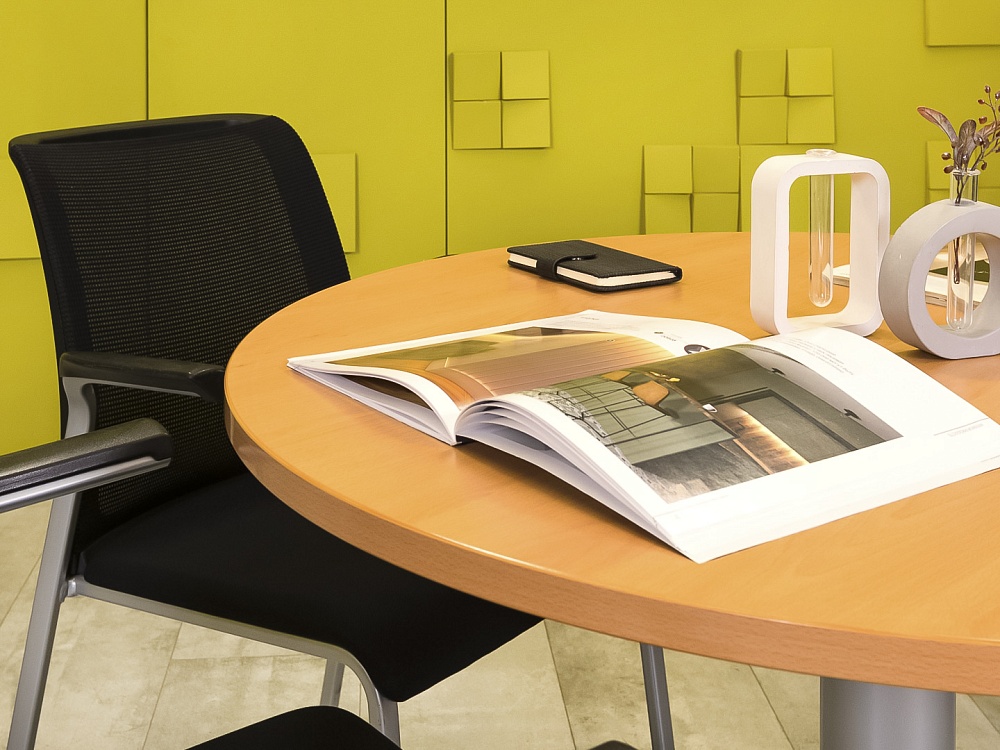 Офисный стол для переговоров Steelcase ЛДСП Ольха Германия  СГОЛ2-04026