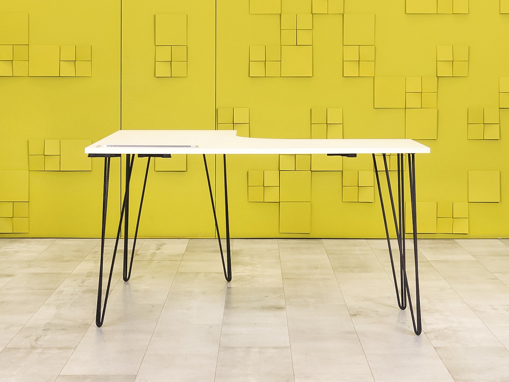 Офисный стол угловой  ЛДСП Белый   СПУБ2-24025