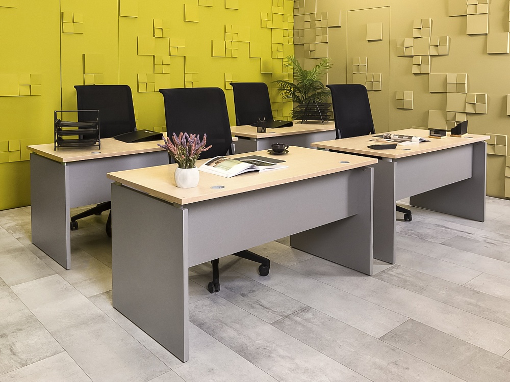 Офисный стол прямой ЛДСП Зебрано  СППЗ-31016