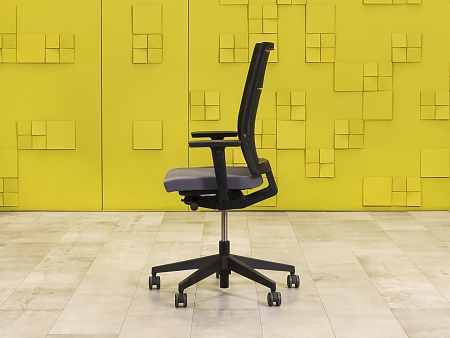 Офисное кресло для персонала на колесах BENE Ткань Серый Австрия_КПТС-150623