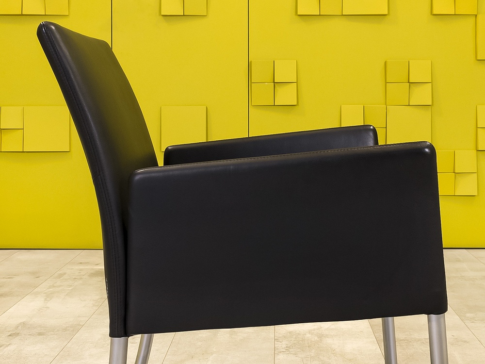 Комплект из 2-х мягких кресел WALTER KNOLL 700x700 Кожа Чёрный Германия_КНКЧК-25051