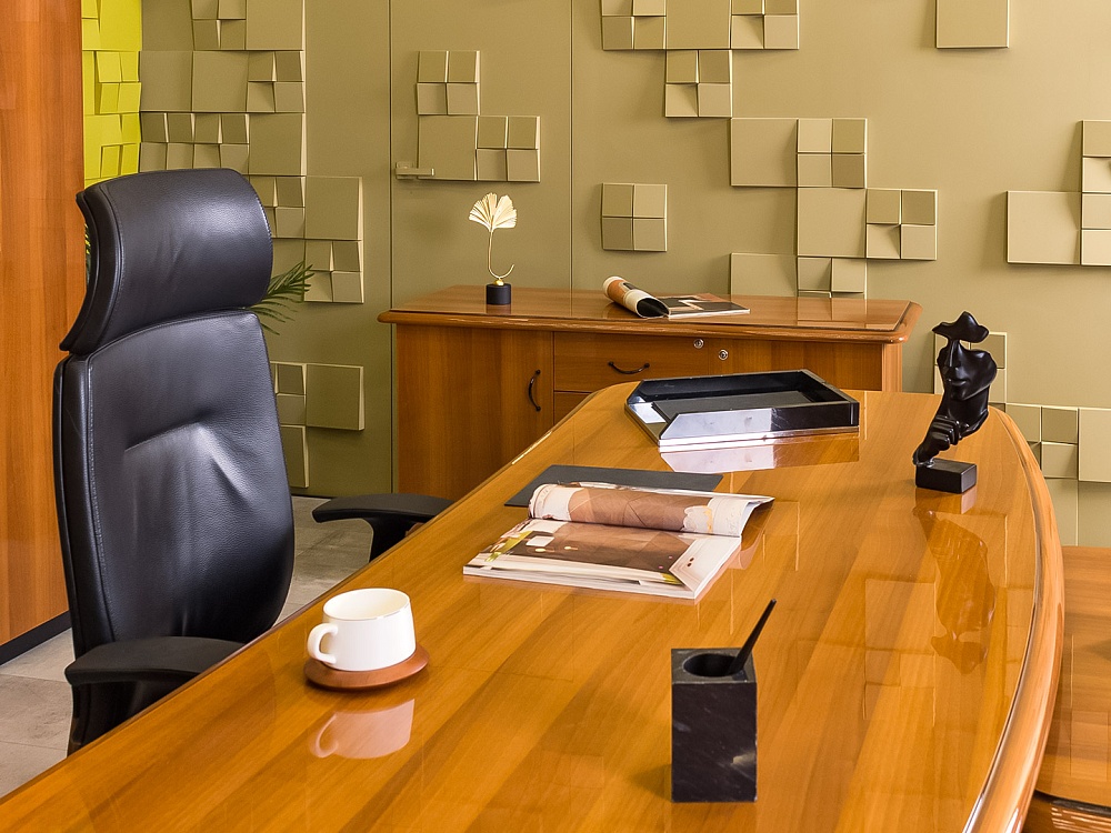 Кабинет руководителя CANNES Goodfurniture МДФ Орех Италия_КРХ1-070524