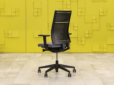 Офисное кресло для персонала на колесах BENE Ткань Серый Австрия_КПТС-150623