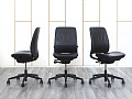 Офисное кресло для персонала  SteelCase Кожа Черный   (КПКЧ-30074)