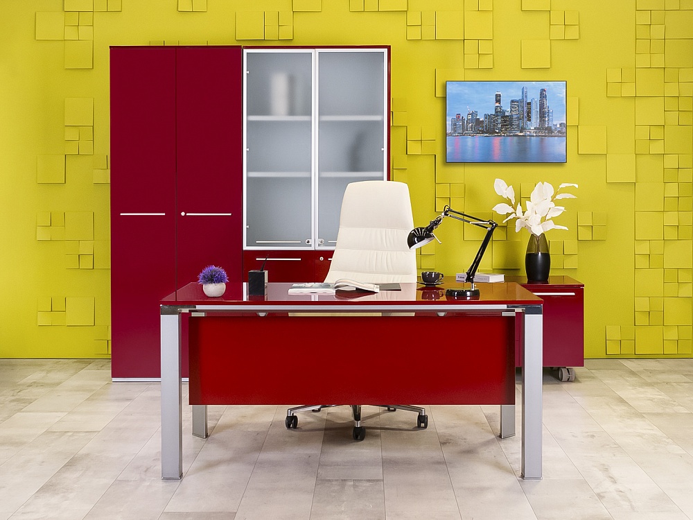 Кабинет руководителя ЛДСП Красный Италия_КРК-100424