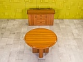 Офисный стол для переговоров CANNES Goodfurniture 1200x1200x760 МДФ Орех Италия_СГКХК-070524
