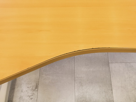 Офисный стол эргономичный Steelcase 1400x900 ЛДСП Бук Германия_СПЭВ2-260923