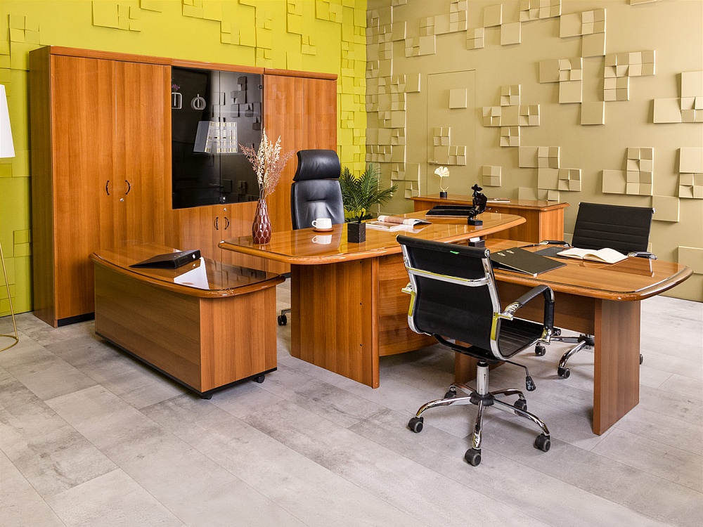 Кабинет руководителя CANNES Goodfurniture МДФ Орех Италия_КРХ1-070524