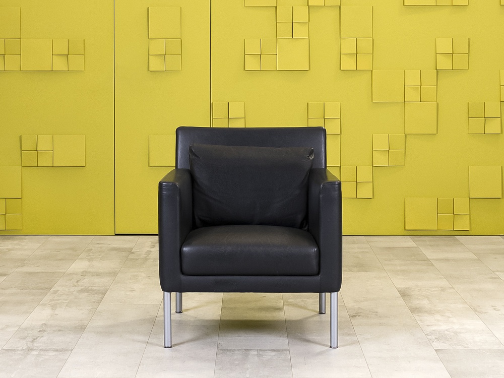 Комплект мягкой мебели WALTER KNOLL 1300x690 Кожа Чёрный Германия_ДНКЧК-190124