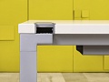 Офисный стол прямой Steelcase ЛДСП Белый Франция  СППБ-04026