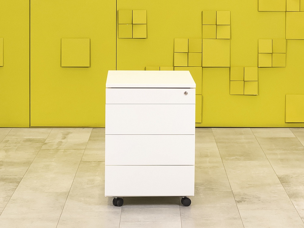 Офисная тумба выкатная  ЛДСП Белый Импорт  ТВ4ЯБ-12026