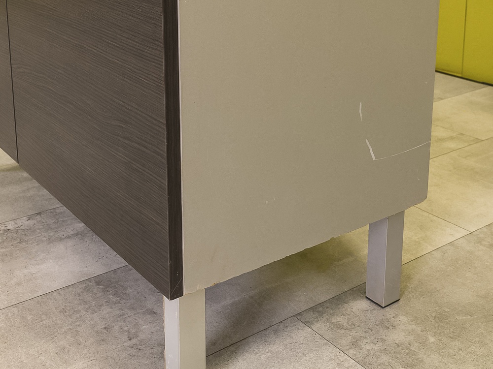 Шкаф для документов офисный Sinetica 1000x440x1210 Закрытый ЛДСП Венге; Серый Импорт_ШД4ДЕ-070823