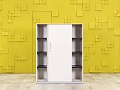 Шкаф для документов офисный Steelcase ЛДСП Белый Франция  ШД2ДБ1-04026