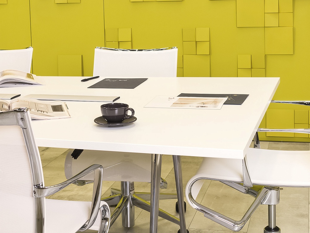 Офисный стол для переговоров Herman Miller 2200x1300x740 ЛДСП Белый США_СГПБ3-260923