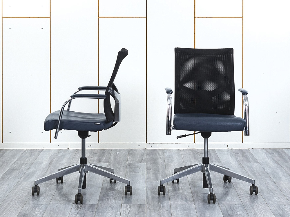 Офисное кресло для персонала  Dauphin Кожа Синий   (КПКН-12123)