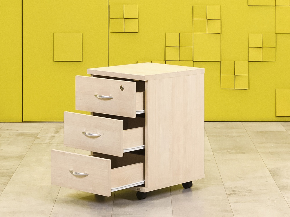 Офисная тумба выкатная ЛДСП Клен  ТВ3ЯВ-26036