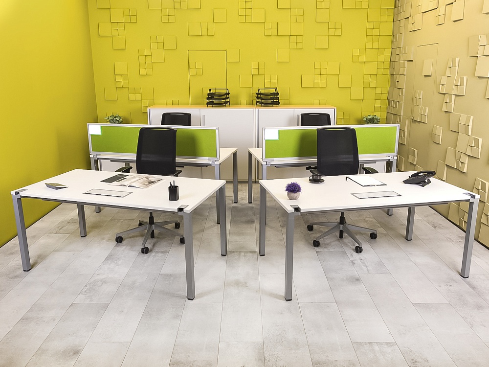 Офисный стол прямой Steelcase ЛДСП Белый Франция  СППБ-04026