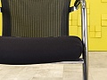 Конференц кресло для переговорной на полозьях Comforto HAWORTH Ткань Чёрный США_КДТЧ-290124