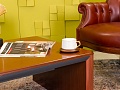 Журнальный столик Oyster ORA 750x750x410 Шпон Махагон; Серый Италия_СЖПШ-08071