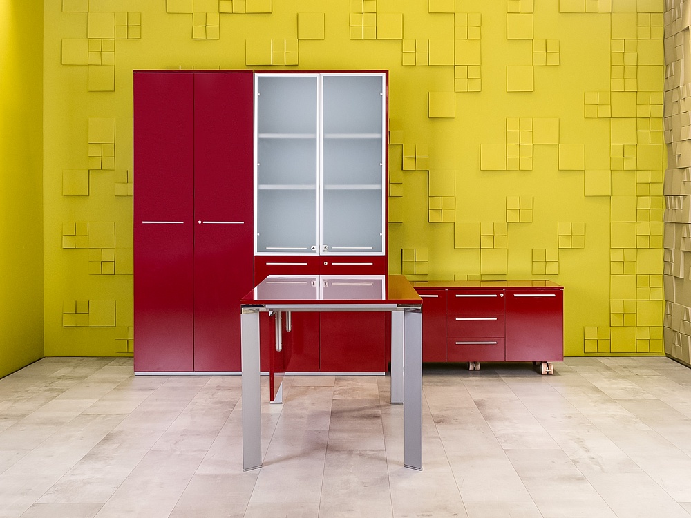 Кабинет руководителя ЛДСП Красный Италия_КРК-100424